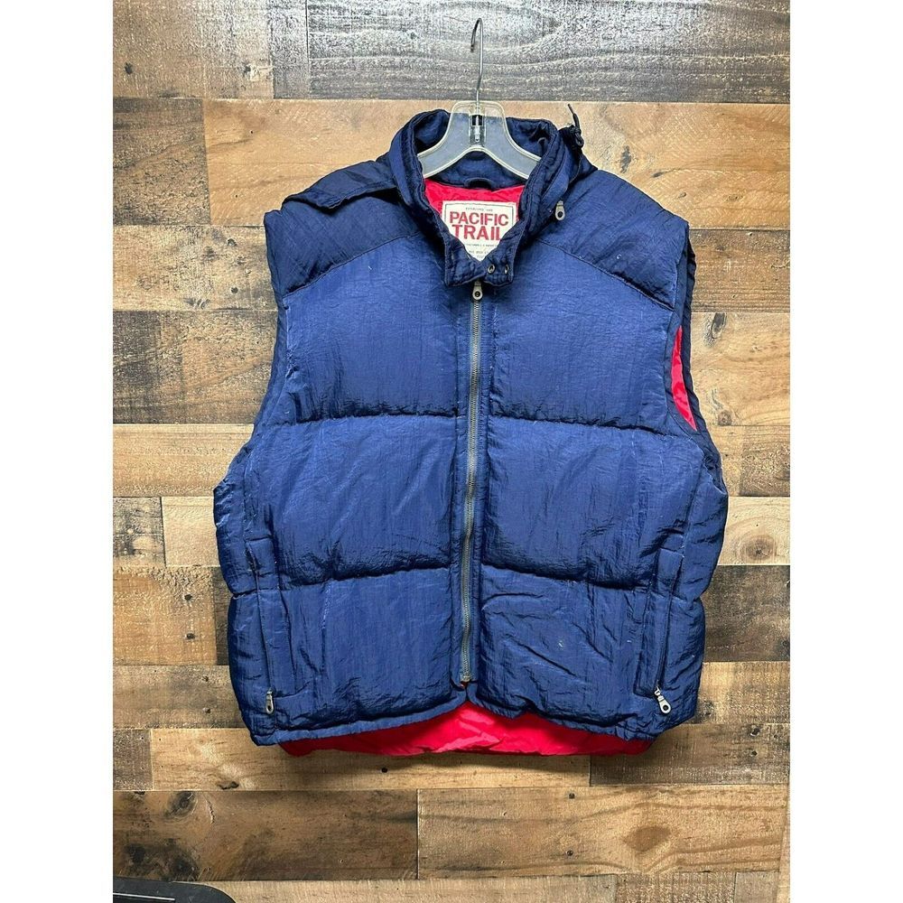 VTG Pacific‎ Trail Men's Puffer Vest with Hood Size Large